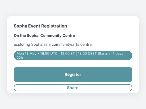 Sopha Event Registration